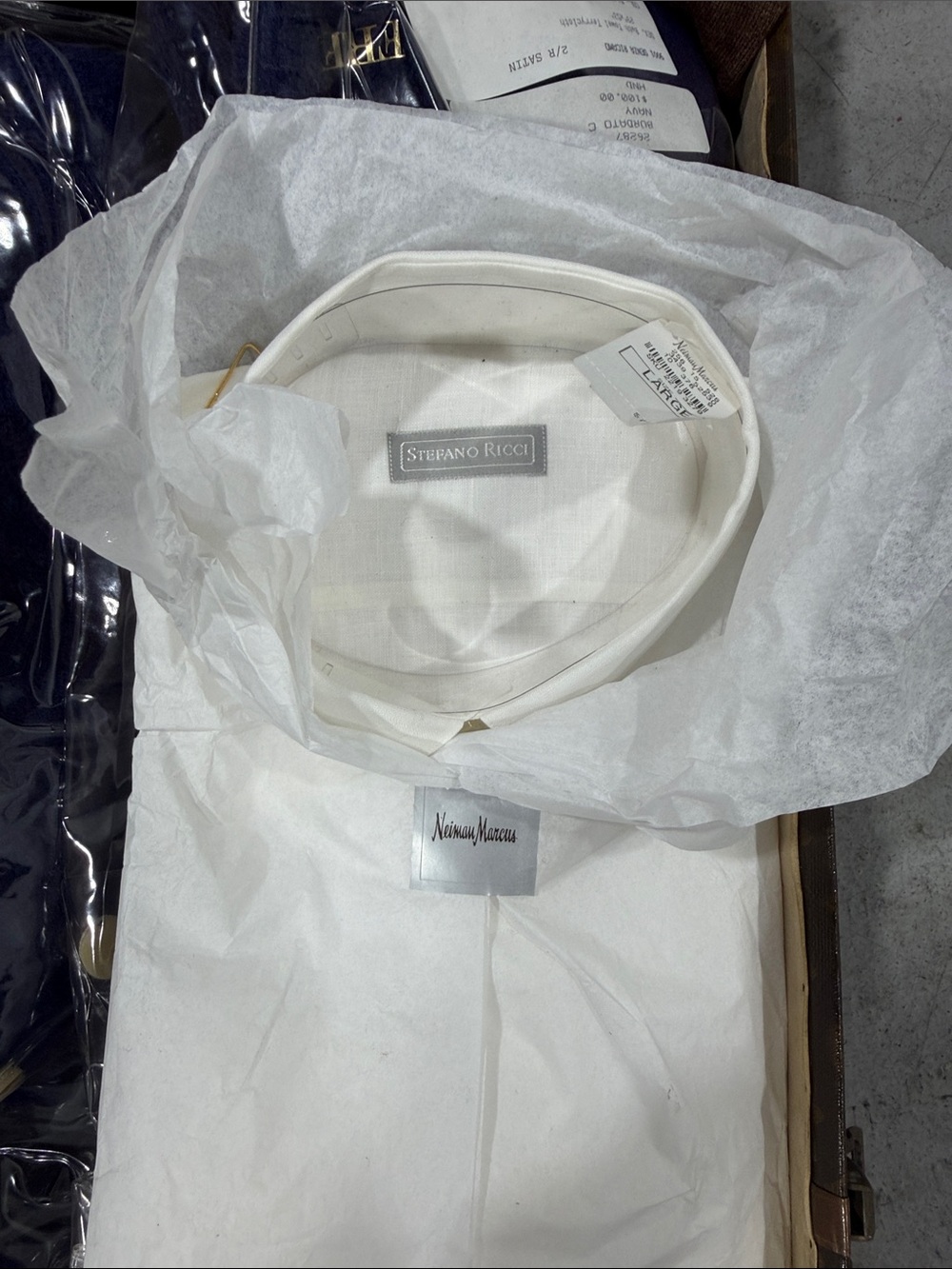 Stefano Ricci Men's Ivory Dress Shirt - Classic Collar